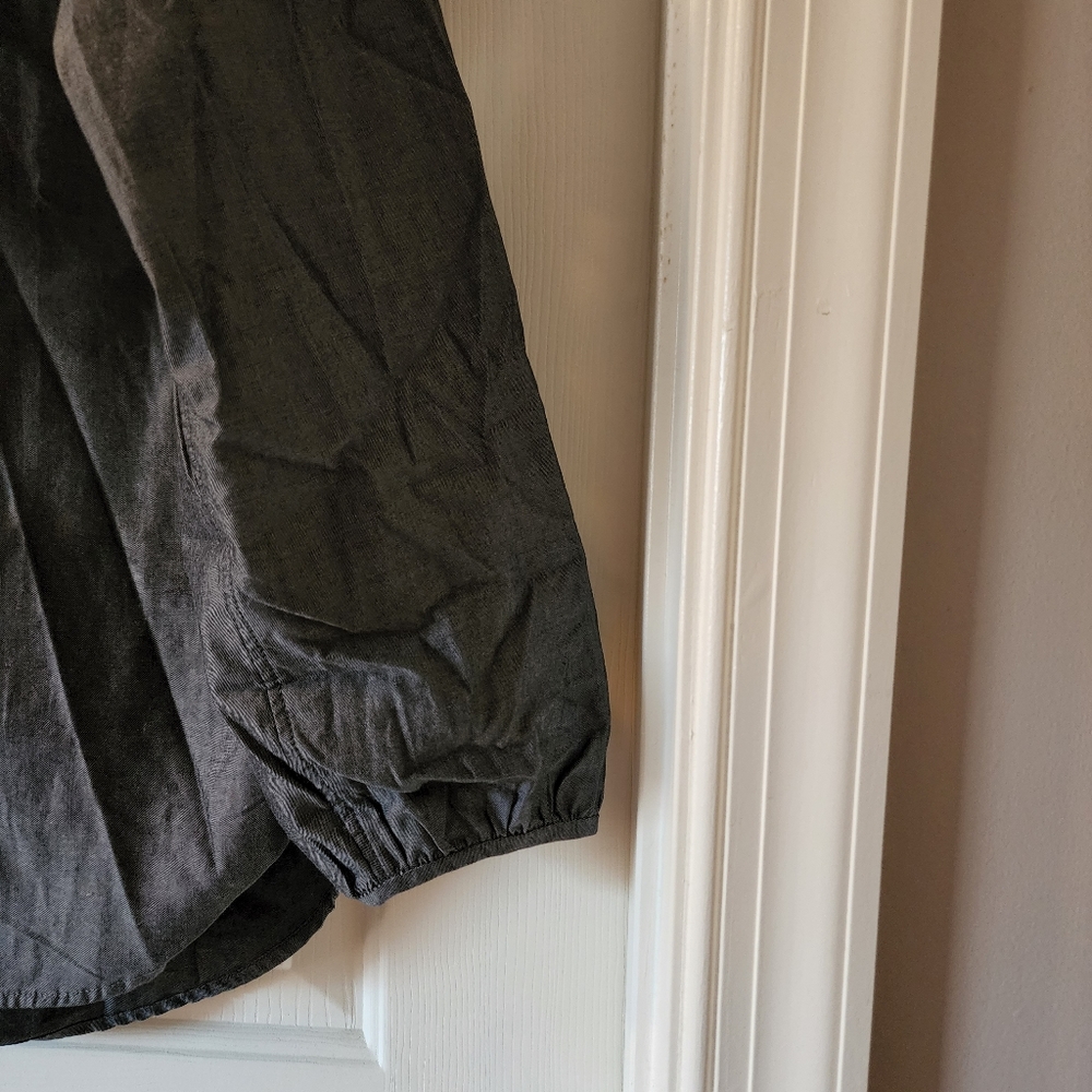 Gap Button Down Collarless Blouse - image 4